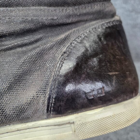 Mens Bed Stu Marcus II Distressed Gray Leather Sneaker Shoes Hi Top Size 13 - Picture 14 of 16